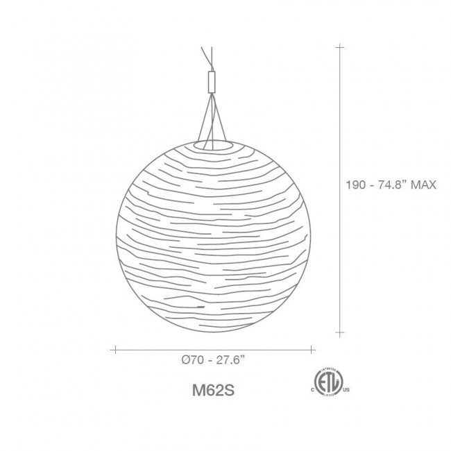 Подвесной светильник Terzani Magdalena M62S E8 C8