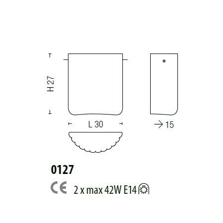 Настенный светильник Sylcom Mask 0127 B BL