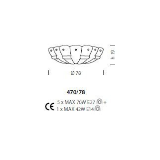 Потолочный светильник Sylcom Tribuno 470/78 CR