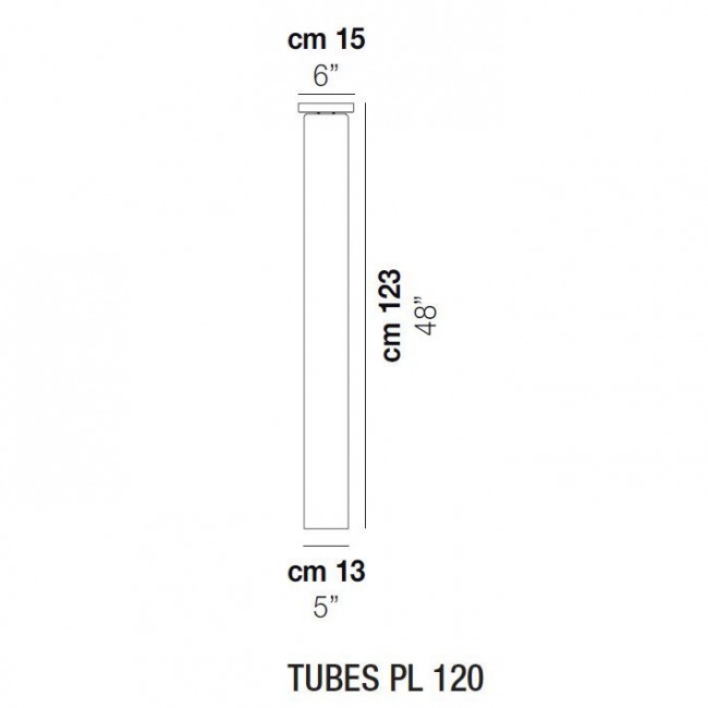 Потолочный светильник Vistosi Tubes PL 120 E27 FU NI Потолочный светильник Vistosi Tubes PL 120 E27 FU NI