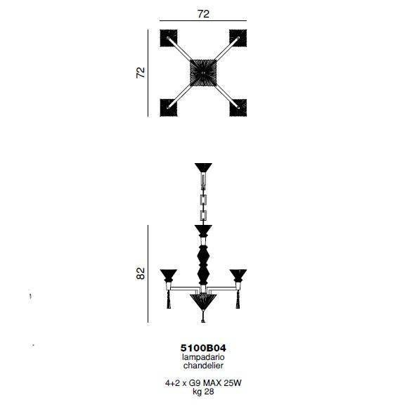 Люстра Beby Group Crystal sand 5100B04 Chrome Люстра Beby Group Crystal sand 5100B04 Chrome