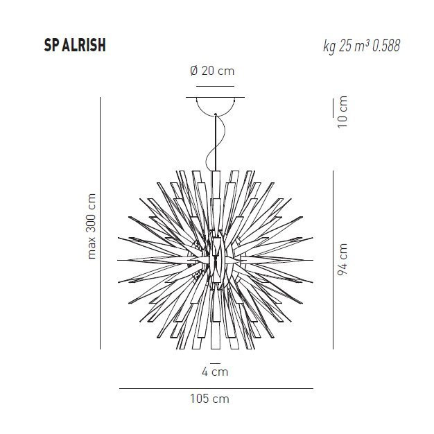 Подвесной светильник Axo Light SP ALRISH SPALRISHXXXXE27 Подвесной светильник Axo Light SP ALRISH SPALRISHXXXXE27