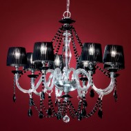 Люстра Euroluce Arcobaleno L8 Silver Clear Black Люстра Euroluce Arcobaleno L8 Silver Clear Black
