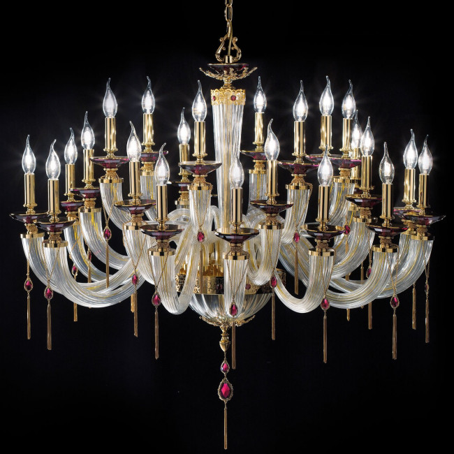 Люстра Euroluce Julienne L12+6+6 Gold Clear