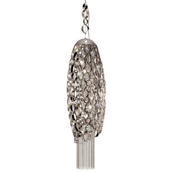 Подвесной светильник IDL Chrysalis 448/8 pure steel with satin nickel chains Подвесной светильник IDL Chrysalis 448/8 pure steel with satin nickel chains