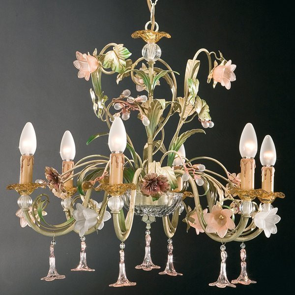 Люстра Passeri International Cristallo L 7165/6 Dec. 013 + rosa Люстра Passeri International Cristallo L 7165/6 Dec. 013 + rosa