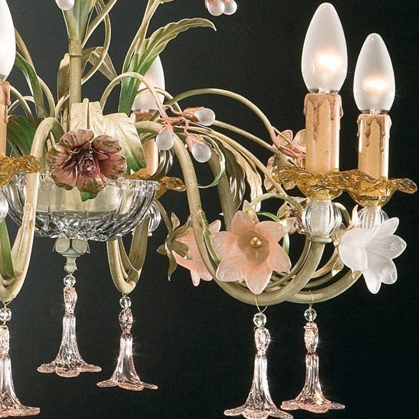 Люстра Passeri International Cristallo L 7165/6 Dec. 013 + rosa Люстра Passeri International Cristallo L 7165/6 Dec. 013 + rosa