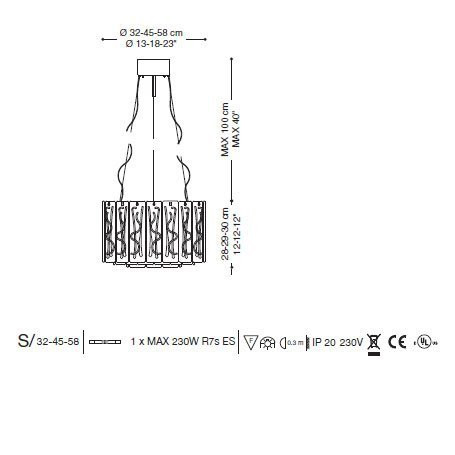 Подвесной светильник La Murrina Nadir S/12 vetri AB-3S Подвесной светильник La Murrina Nadir S/12 vetri AB-3S