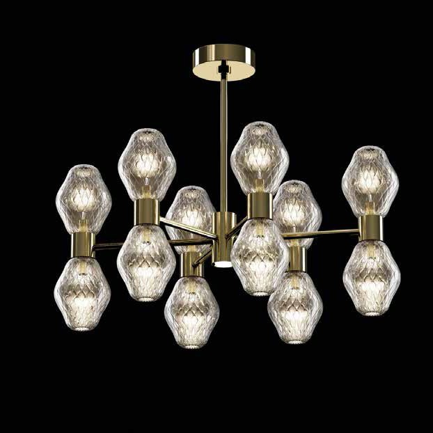 Потолочная люстра Beby Group Peonia 7701B06 Light Gold Silver Cortina