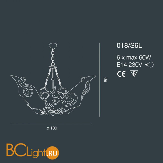 Люстра Bellart Sirio 018/S6L 10/V10 Люстра Bellart Sirio 018/S6L 10/V10