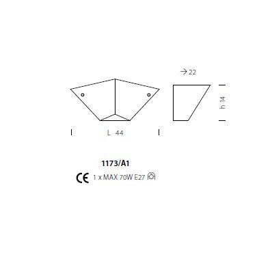 Настенный светильник Sylcom Memmo 1173/A1 D GR.A Настенный светильник Sylcom Memmo 1173/A1 D GR.A
