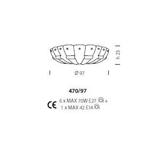 Потолочный светильник Sylcom Tribuno 470/97 ORO