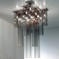 Потолочный светильник Vistosi Tubes PL 15 E27 FU NI Потолочный светильник Vistosi Tubes PL 15 E27 FU NI