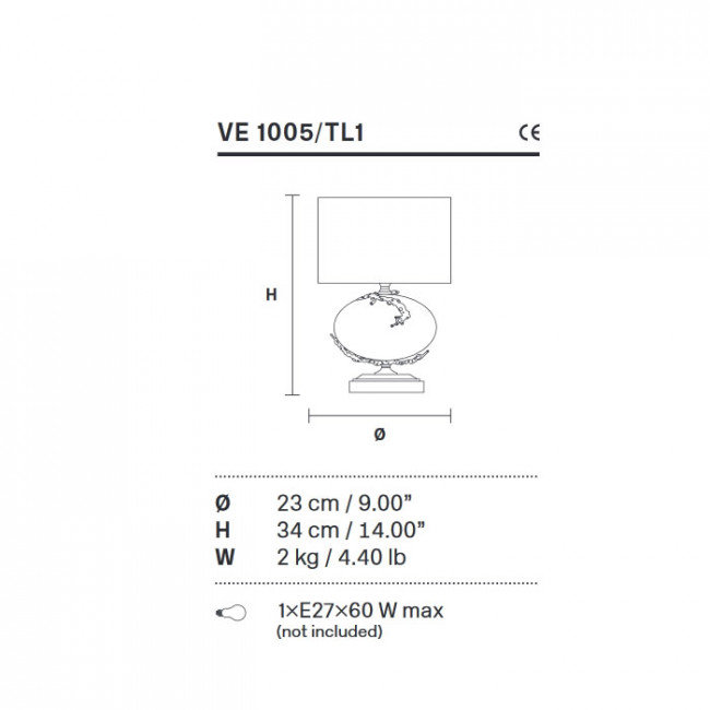 Настольная лампа Masiero Table lamps VE 1005/TL1