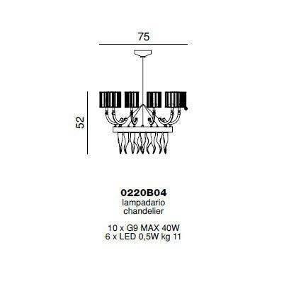 Люстра Beby Group Prive 0220B04 Chrome Violet White Люстра Beby Group Prive 0220B04 Chrome Violet White