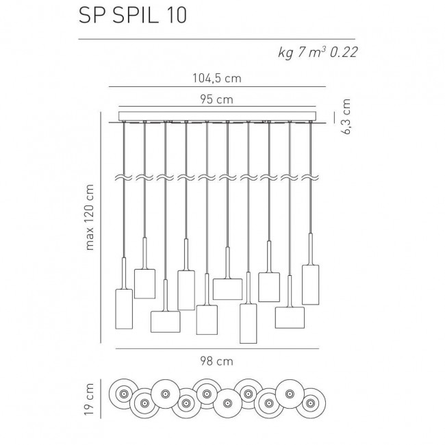 Подвесной светильник Axo Light Spillray SP SPIL 10 SPSPIL10BRCR12V Подвесной светильник Axo Light Spillray SP SPIL 10 SPSPIL10BRCR12V