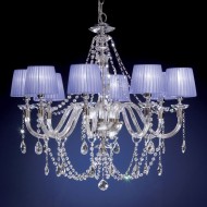 Люстра Euroluce Arcobaleno L8 Silver Clear Violet Люстра Euroluce Arcobaleno L8 Silver Clear Violet