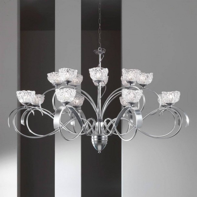 Люстра Masca Artica 1864/16 Argento nero / Glass 577 Люстра Masca Artica 1864/16 Argento nero / Glass 577