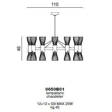 Потолочная люстра Beby Group Secret 0650B01 Light gold Gold leaf