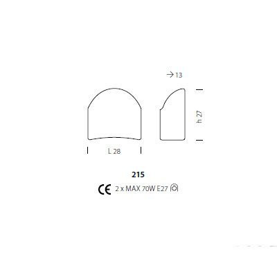 Настенный светильник Sylcom Orseolo 215 B CO