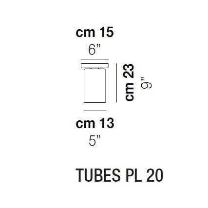 Потолочный светильник Vistosi Tubes PL 20 E27 FU NI Потолочный светильник Vistosi Tubes PL 20 E27 FU NI