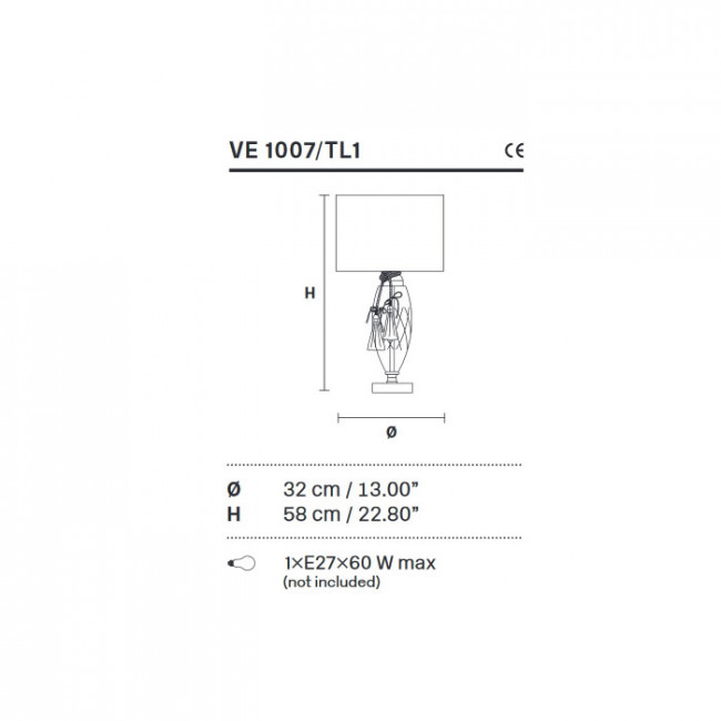 Настольная лампа Masiero Table lamps VE 1007/TL1
