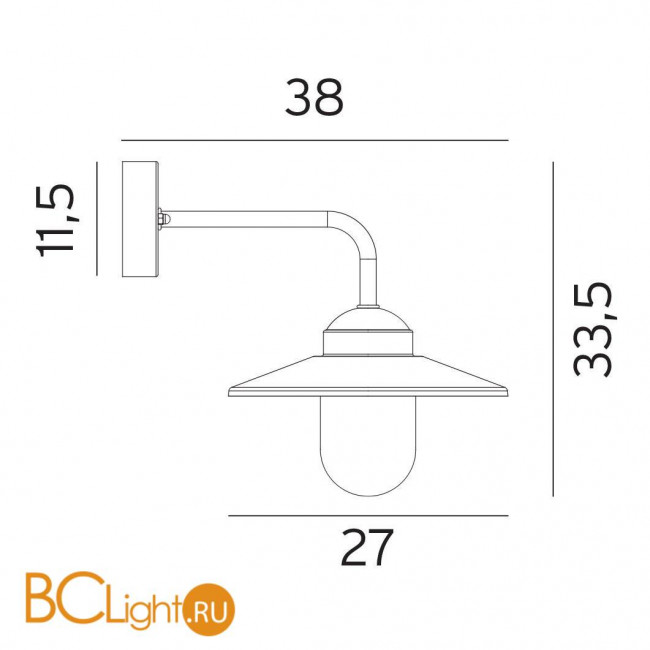 Уличный настенный светильник Norlys Vansbro 1920CO