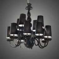 Люстра Italamp 284/8+4 Black / CDF / Black shades