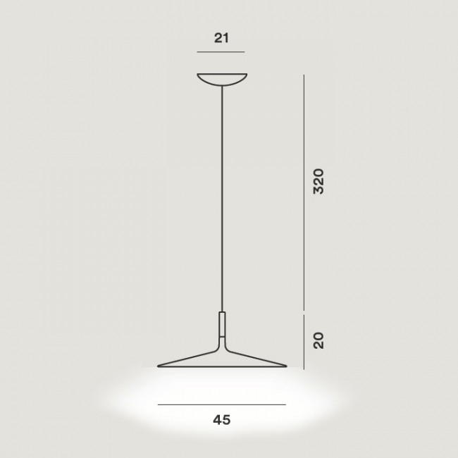 Подвесной светильник Foscarini Aplomb large marrone 195017 52