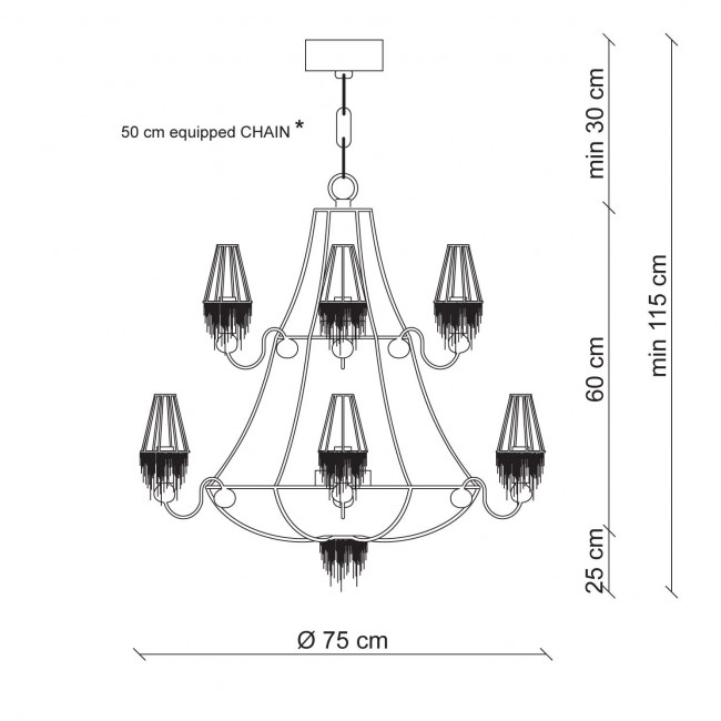 Люстра Patrizia Garganti Burlesque PG112 Люстра Patrizia Garganti Burlesque PG112