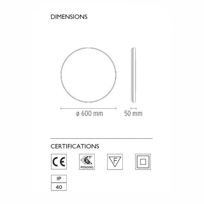 Настенно-потолочный светильник Flos Clara Chrome ring F1570009+F1571057 Настенно-потолочный светильник Flos Clara Chrome ring F1570009+F1571057
