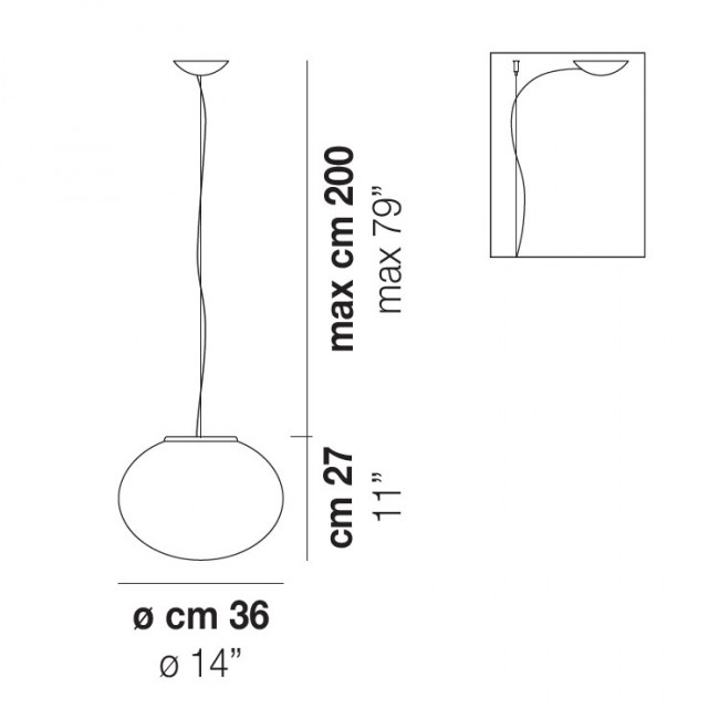 Подвесной светильник Vistosi Lucciola SP P BC/ST NI LED F Подвесной светильник Vistosi Lucciola SP P BC/ST NI LED F
