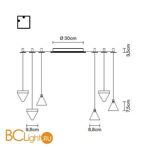 Подвесной светильник Fabbian Tripla F41 G03 21 Подвесной светильник Fabbian Tripla F41 G03 21