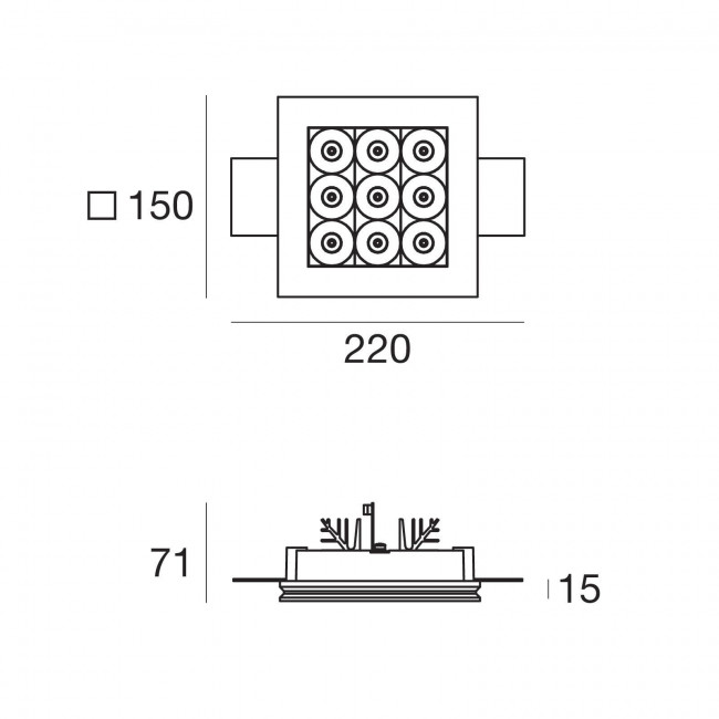 Встраиваемый светильник Linea Light Gypsum 64550W30 Встраиваемый светильник Linea Light Gypsum 64550W30