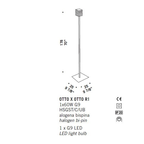Торшер De Majo OTTO X OTTO R1 0OTTO0R10 Торшер De Majo OTTO X OTTO R1 0OTTO0R10