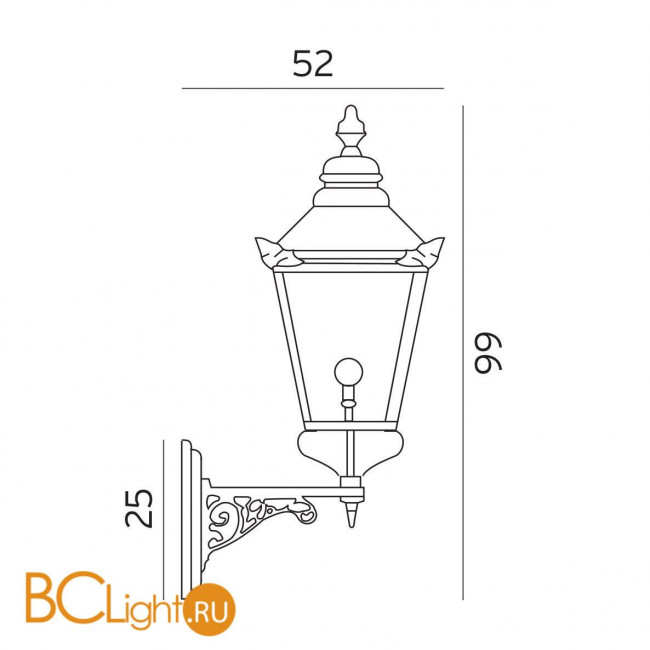 Уличный настенный светильник Norlys Chelsea 955CO