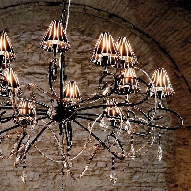 Люстра Masca Chic 1831/12 Nero lucido / Glass 501 Люстра Masca Chic 1831/12 Nero lucido / Glass 501