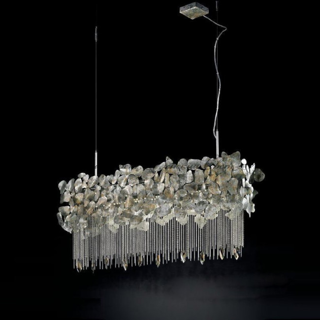 Подвесной светильник IDL Corten 468/120LED silver corten with chromed chains Подвесной светильник IDL Corten 468/120LED silver corten with chromed chains