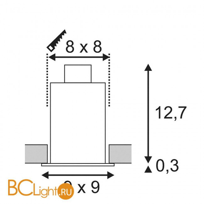 Встраиваемый спот (точечный светильник) SLV Kadux 115511