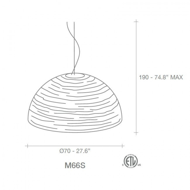 Подвесной светильник Terzani Magdalena M66S E8 C8