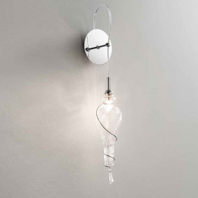 Бра Renzo Del Ventisette Ohlala A14558/1 CC DEC. cromo con CRISTALLO