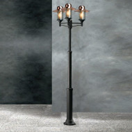 Садово-парковый фонарь Garden Light futura cuprum 95019/3L CU CF