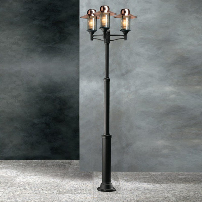 Садово-парковый фонарь Garden Light futura cuprum 95019/3L CU CF Садово-парковый фонарь Garden Light futura cuprum 95019/3L CU CF