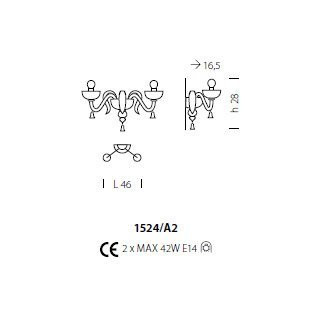 Бра Sylcom Foscari 1524/A2 D BLAV AV