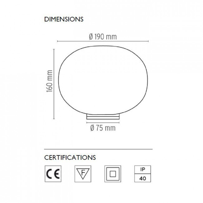 Настольный светильник Flos Glo-Ball Basic Zero Dimmer F3330009