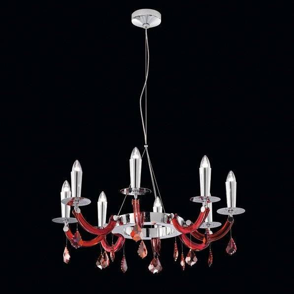 Люстра Beby Group Privilege 0240B02 Chrome Red Sensuelle SW Red Magma