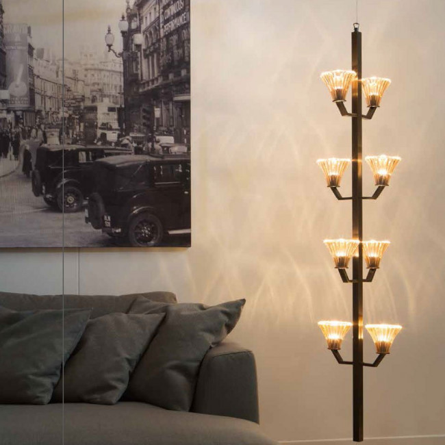 Торшер Renzo Del Ventisette Ohlala LT14561/8 DEC. bronzo spazzolato CRISTALLO AMBRA Торшер Renzo Del Ventisette Ohlala LT14561/8 DEC. bronzo spazzolato CRISTALLO AMBRA