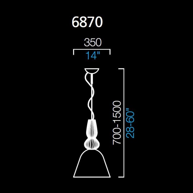 Подвесной светильник Barovier&Toso Ebi 6870/NC