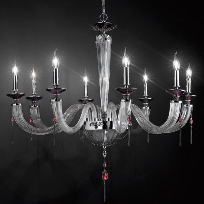 Люстра Euroluce Julienne L8 chrome Clear Люстра Euroluce Julienne L8 chrome Clear