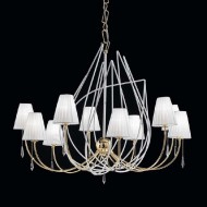 Люстра IDL Flame 524/10 velvet white + light gold / white organza Люстра IDL Flame 524/10 velvet white + light gold / white organza
